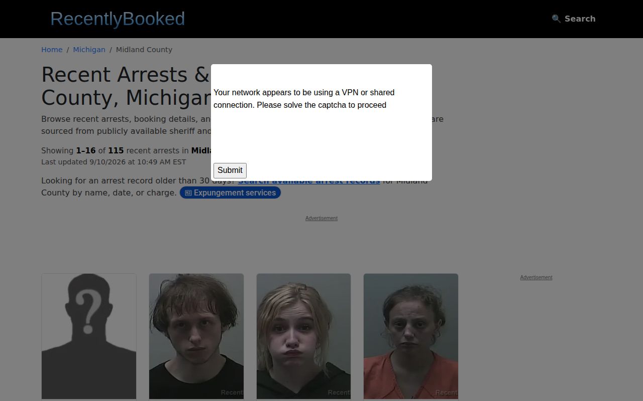 RecentlyBooked Midland unofficial same-day discovery page